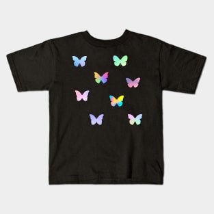 8pcs Butterfly Sticker Sheet || Neon & Pastel Gradient Kids T-Shirt